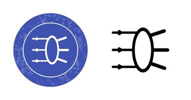 ícone de vetor de refração