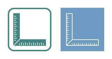 ícone de vetor de régua quadrada