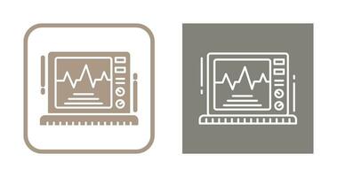 ícone de vetor de monitor de ekg