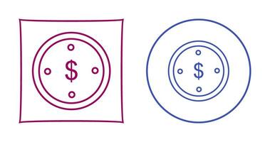 ícone de vetor de moeda de dólar