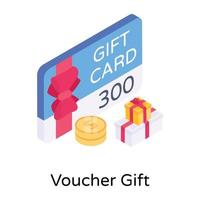 voucher de presente e cartões vetor