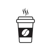 quente café copo vetor ícone. papel café copo ícone isolado em branco fundo.