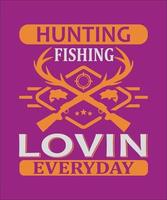 caça pesca amor todos os dias vetor