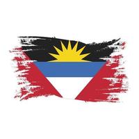 bandeira de Antígua e Barbuda com vetor de design de estilo pincel aquarela