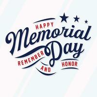 EUA memorial dia celebração lembrar e honra modelo emblema vetor