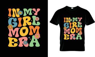 dentro meu menina mãe era colorida gráfico camiseta, camiseta impressão brincar vetor