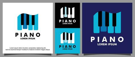 musical instrumento piano logotipo modelo vetor