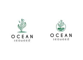 moderno e minimalista algas marinhas logotipo Projeto inspiração vetor