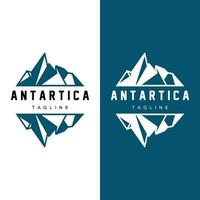 iceberg logotipo, Antártica logotipo projeto, simples natureza panorama vetor ilustração modelo