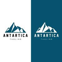 iceberg logotipo, Antártica logotipo projeto, simples natureza panorama vetor ilustração modelo