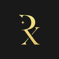 rx luxo logotipo vetor