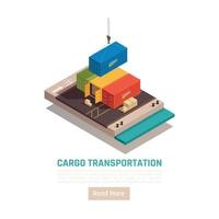 ilustração vetorial de transporte de carga vetor