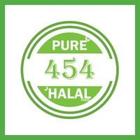 Projeto com halal folha Projeto 454 vetor