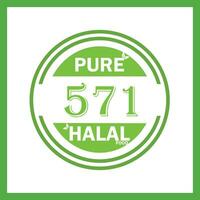Projeto com halal folha Projeto 571 vetor