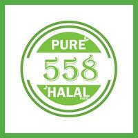 Projeto com halal folha Projeto 558 vetor