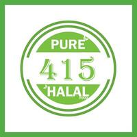 Projeto com halal folha Projeto 415 vetor