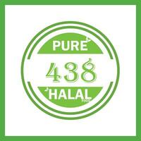 Projeto com halal folha Projeto 438 vetor