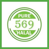 Projeto com halal folha Projeto 569 vetor