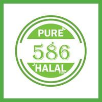 Projeto com halal folha Projeto 586 vetor