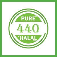 Projeto com halal folha Projeto 440 vetor