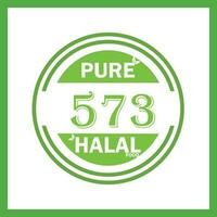Projeto com halal folha Projeto 573 vetor
