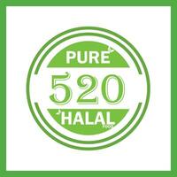 Projeto com halal folha Projeto 520 vetor