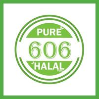 Projeto com halal folha Projeto 606 vetor