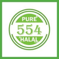 Projeto com halal folha Projeto 554 vetor