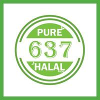 Projeto com halal folha Projeto 637 vetor