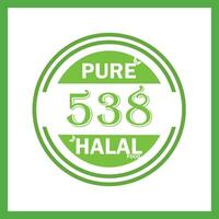 Projeto com halal folha Projeto 538 vetor