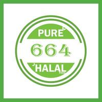 Projeto com halal folha Projeto 664 vetor