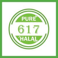 Projeto com halal folha Projeto 617 vetor