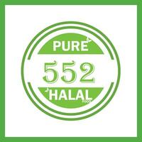 Projeto com halal folha Projeto 552 vetor