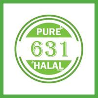 Projeto com halal folha Projeto 631 vetor