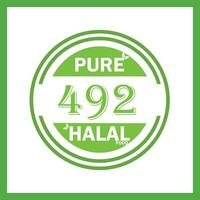 Projeto com halal folha Projeto 492 vetor