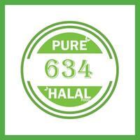 Projeto com halal folha Projeto 634 vetor