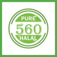 Projeto com halal folha Projeto 560 vetor