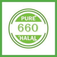 Projeto com halal folha Projeto 660 vetor