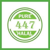 Projeto com halal folha Projeto 447 vetor