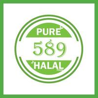 Projeto com halal folha Projeto 589 vetor