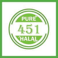 Projeto com halal folha Projeto 451 vetor