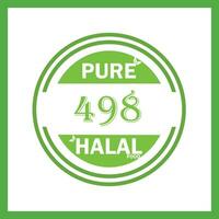 Projeto com halal folha Projeto 498 vetor
