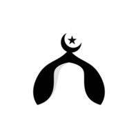 mesquita logotipo Projeto muçulmano Lugar, colocar do adoração vetor simples modelo