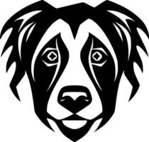 cachorro - Preto e branco isolado ícone - vetor ilustração