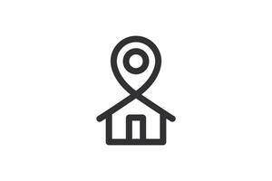 casa PIN logotipo simples Projeto para posição índice vetor