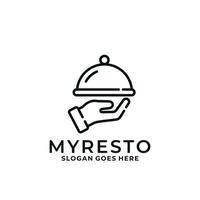 ilustração vetorial de design de logotipo de restaurante vetor