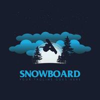 snowboard logotipo vetor