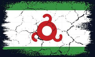 plano Projeto grunge ingushetia bandeira fundo vetor