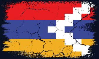 plano Projeto grunge Nagorno Karabakh ou artsakh bandeira fundo vetor