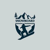 snowboard logotipo vetor